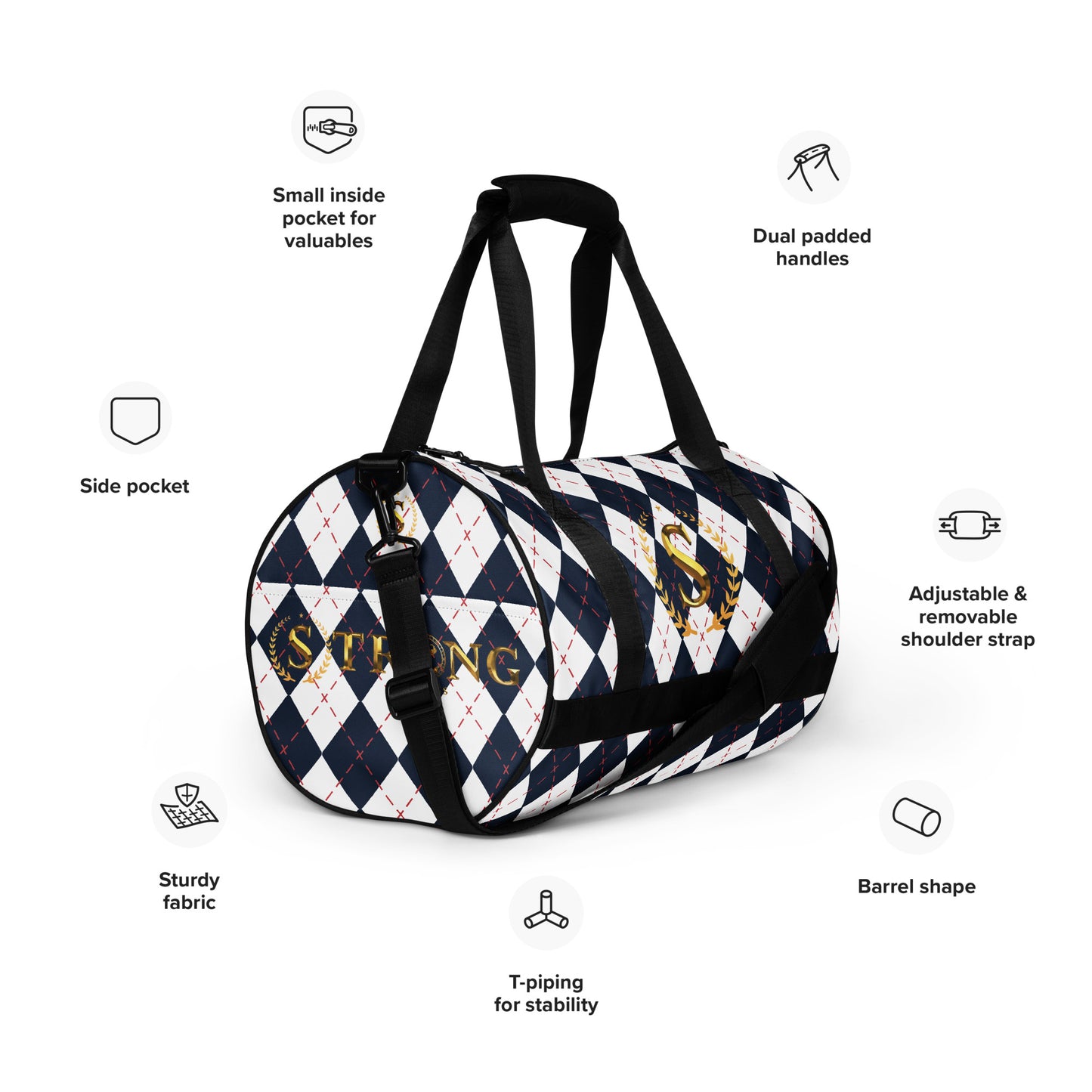 All-over print gym bag