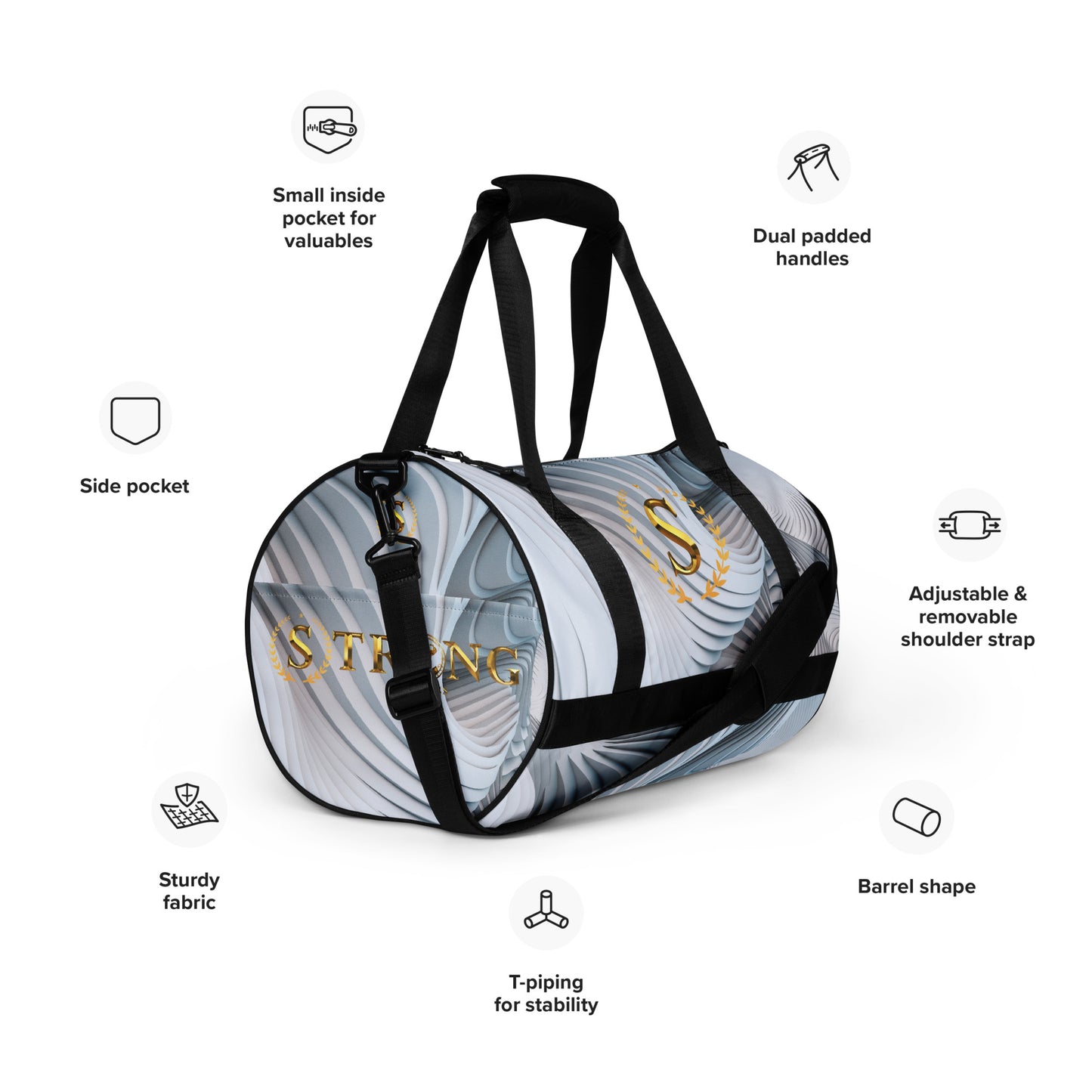 All-over print gym bag
