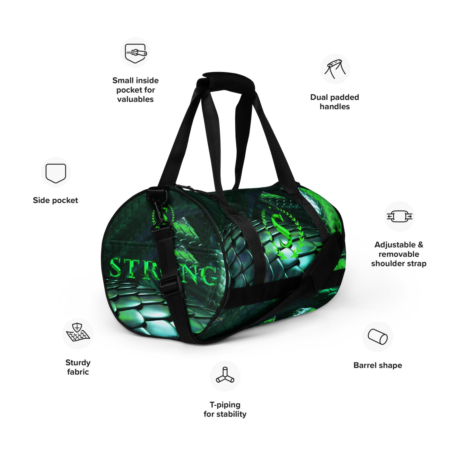 All-over print gym bag