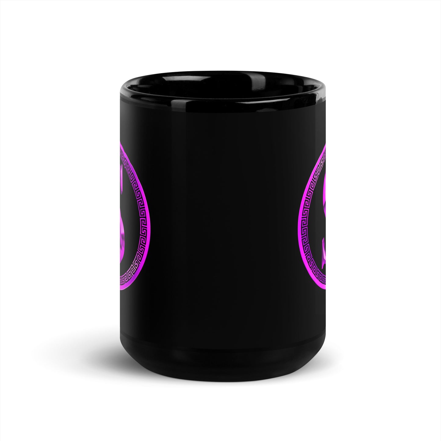 Black Glossy Mug, Circle collection