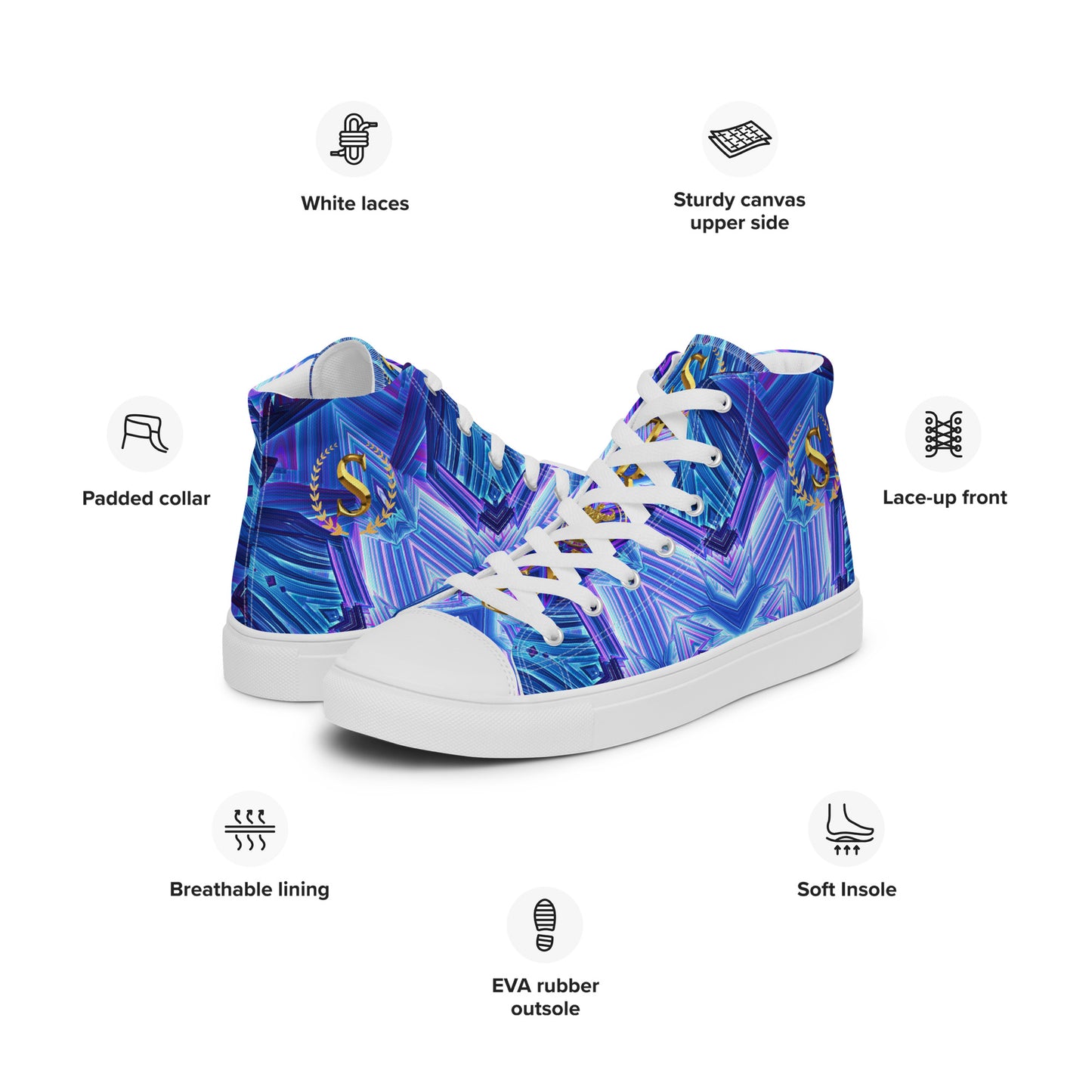 Men’s high top canvas shoes